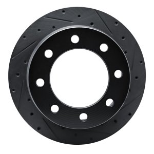 Chevrolet Express 3500 Brake Rotor (1) - Rear Right - R1 Concepts - Drilled & Slotted - Black - `09-`20